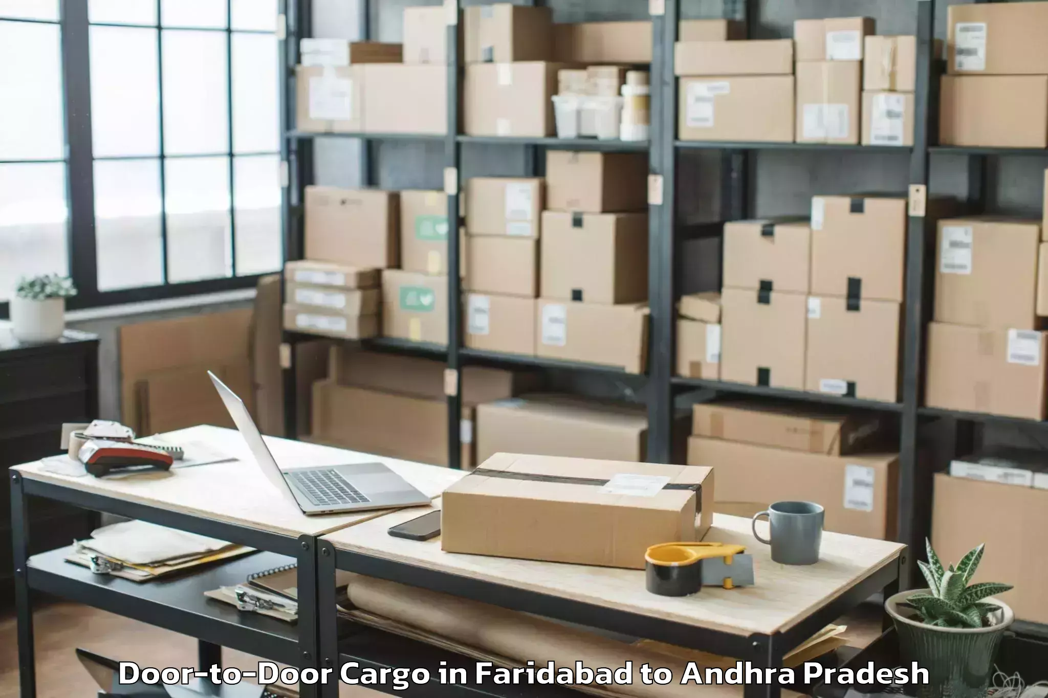 Leading Faridabad to Macherla Door To Door Cargo Provider